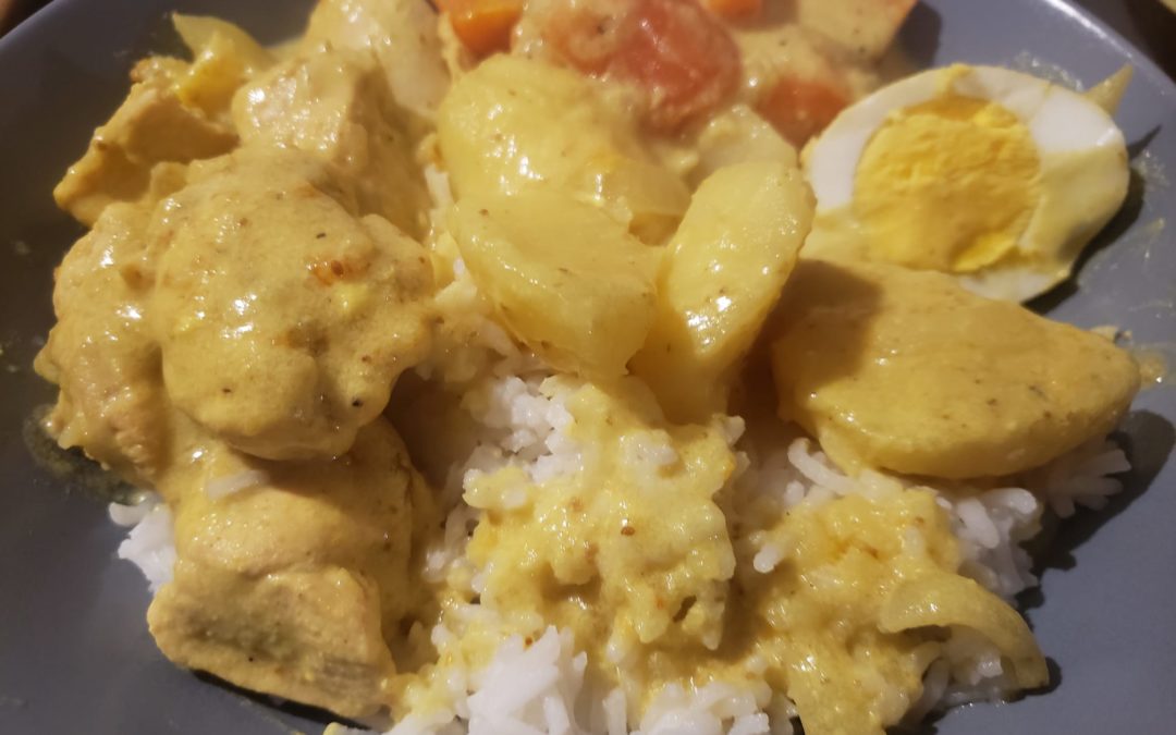 Poulet au curry coco