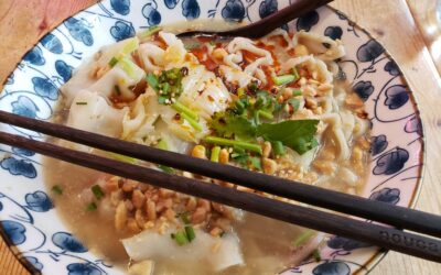 Soupe de nouilles et raviolis au porc – Sichuanaise, slurpment bonne !