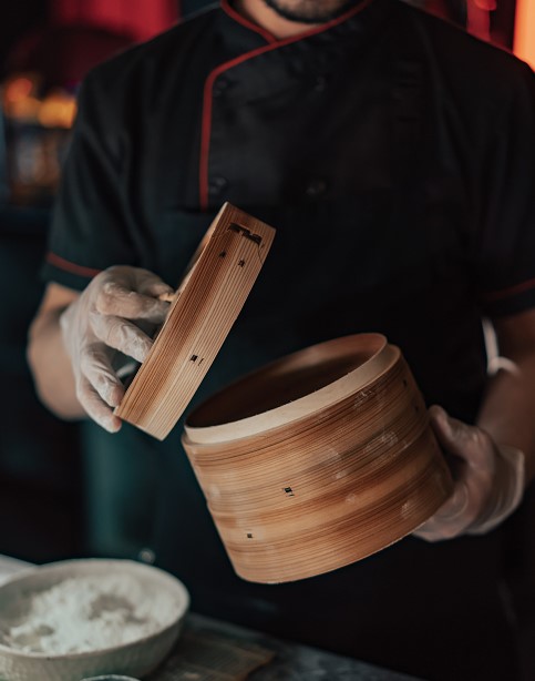 Panier Vapeur En Bambou Ken Hom - 20 Cm, 2 étages Avec Couvercle - Pour Cuisson à La Vapeur Saine