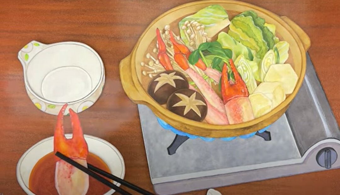 La recette de la fondue de crabe en dessins